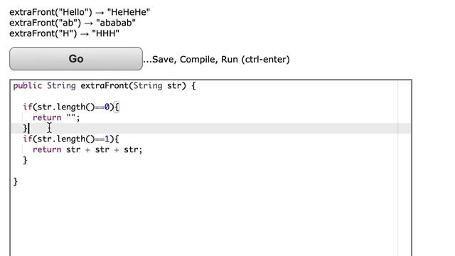 Java: CodingBat– String-1– extraFront смотреть онлайн
