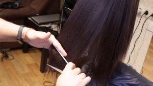 как подстричь красивый полукруг, стрижка на длинные  волосы, women haircut