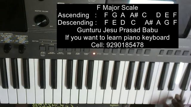 F major scale,How to Play F Major Scale on piano, GJPB Online Piano Classes available смотреть онлайн