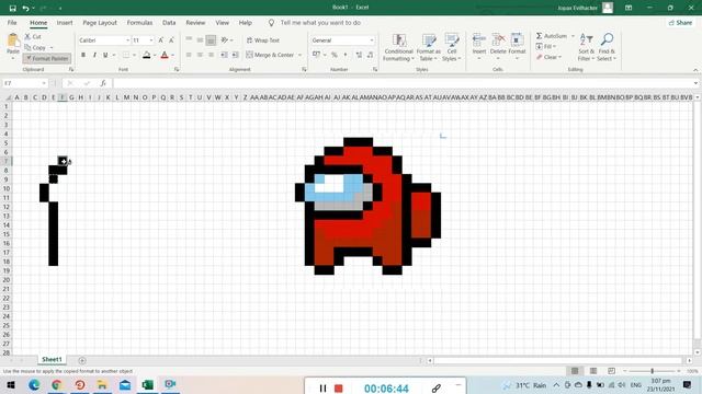 HOW TO CREATE PIXEL ART USING MICROSOFT EXCEL смотреть онлайн