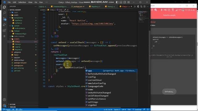 Building a simple chatApp with React Native Expo #8 Implementing gifted chat смотреть онлайн