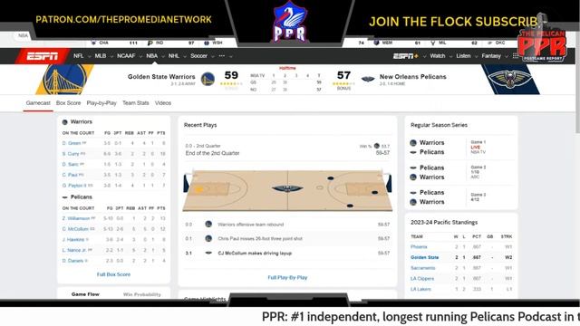 GM:3 Pelicans VS Warriors Live Scoreboard смотреть онлайн