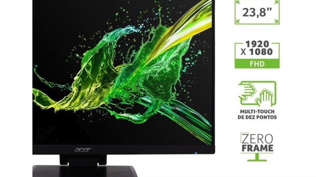 Monitor Touch Acer UT241Y FHD 23,8' 75Hz 4Ms IPS Zero Frame Mais Informações