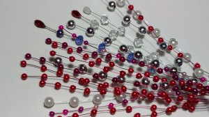 Цветы из бисера. Декоративные веточки. Для букетов. Мастер класс. Пошаговый МК для начинающих.