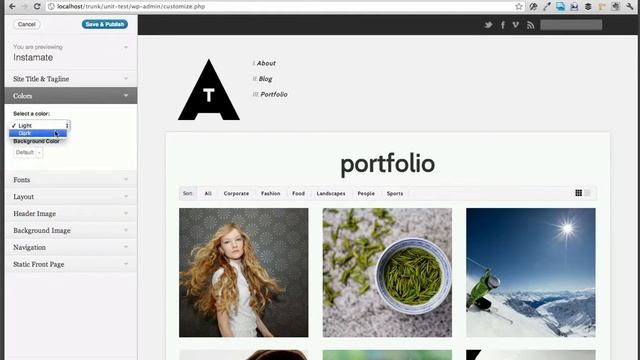 Instamate WordPress Portfolio Theme Preview смотреть онлайн