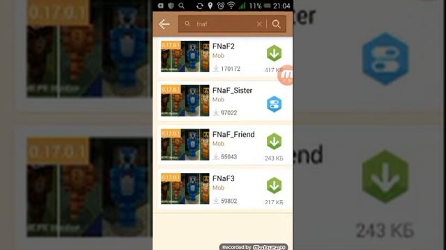 Как скачать текстуру фнаф в майнкрафт PE 0.17.0.1 смотреть онлайн