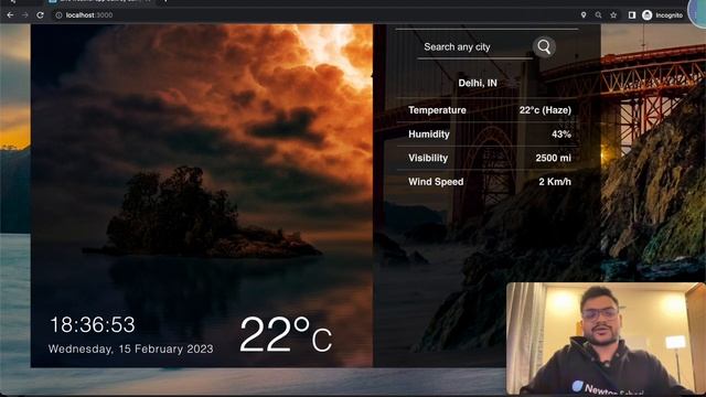 ? Create Live Search Weather App using React JS | With Source Code | Newton School смотреть онлайн