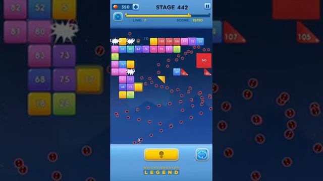 Bricks Breaker Legend Gameplay Walkthrough Stage 442 смотреть онлайн