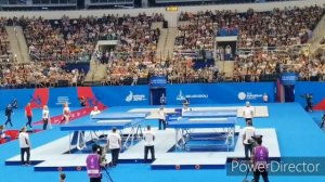 Прыжки на батуте. Синхронные прыжки на батуте