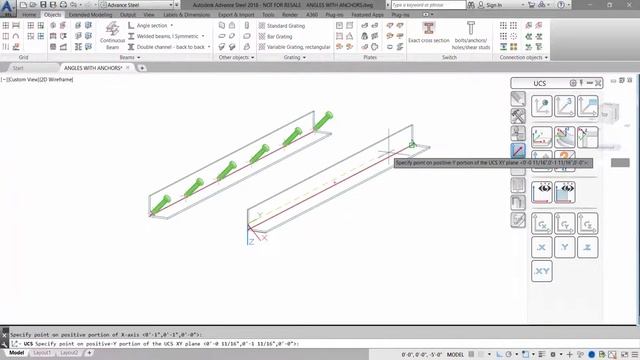 How to place Anchors on an angle in Advance Steel 2018 смотреть онлайн