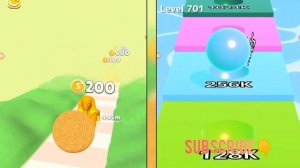 Satisfying Mobile Game/ Ball Run 2048 in Infinity mod vs layer man 2048 gameplay Android