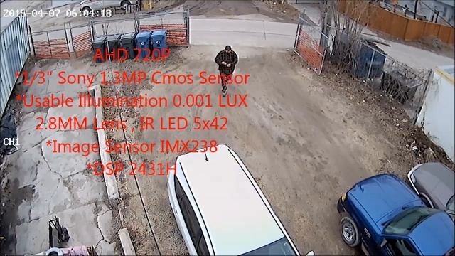 AHD 720P *1/3" Sony 1.3MP Cmos Sensor CCTV Day Test смотреть онлайн