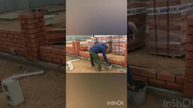 Забор из облицовочного кирпича смотреть онлайн