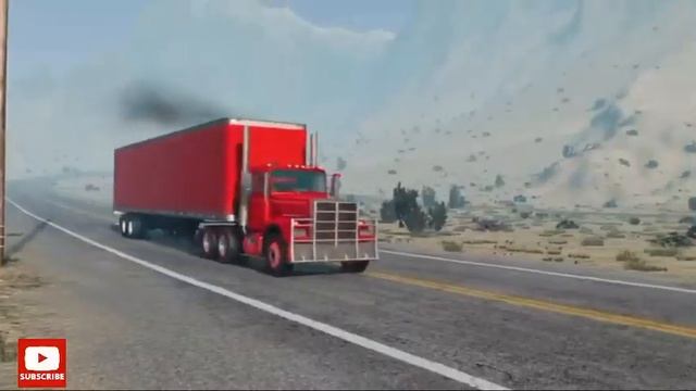 Truck vs Car | My car is broke and down on the Lava Road? | BeamNG Drive смотреть онлайн