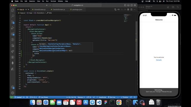 React Navigation Tutorial for Beginners - How to Configure the Header ( Expo ) смотреть онлайн