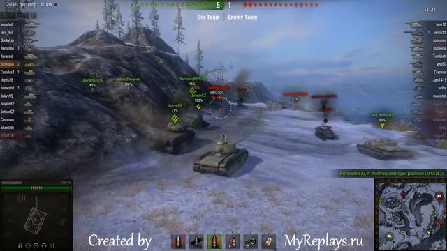 WOT: Arctic Region - KV-1S - 5 frags смотреть онлайн