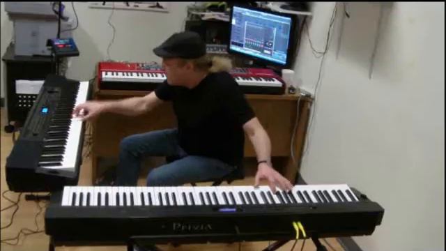 3 Piano Percolate - Original Music (3 digital pianos, 2 hands - guitar,piano,marimba) Nord & Privia смотреть онлайн