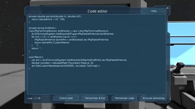Antenna Radius Percentage - C# - Programmable Blocks - Space Engineers смотреть онлайн
