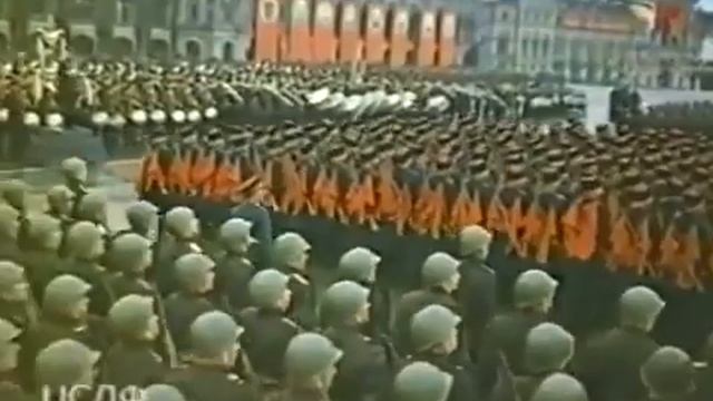 Парад Победы на Красной площади 1945 года (цветной) смотреть онлайн