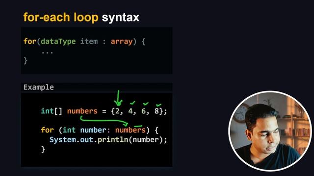 Java tutorial - for each loop смотреть онлайн