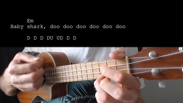 Pinkfong - Baby Shark EASY Ukulele Tutorial With Chords / Lyrics смотреть онлайн