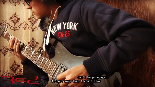 RED - Sever Guitar Cover W/ Lyrics
