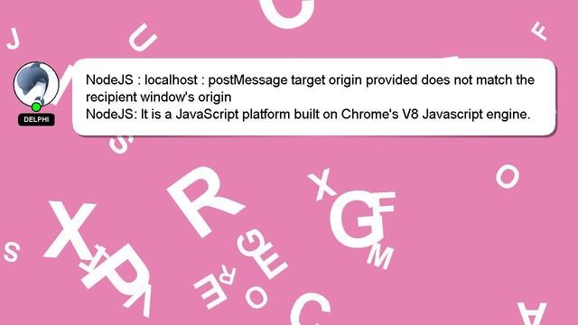 NodeJS : localhost : postMessage target origin provided does not match the recipient window's origi смотреть онлайн
