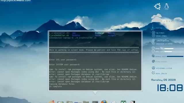 Oracle Installation on Ubuntu tutorial Part 2 смотреть онлайн