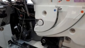 Заправка коверлока JUKI PE 1500 на оверлок часть 2