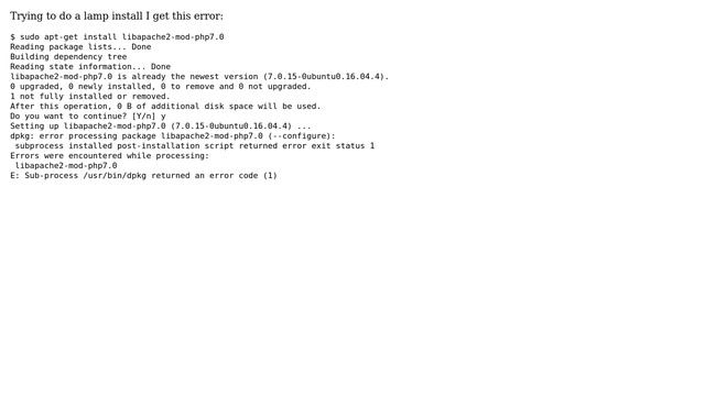 Ubuntu: Trying to install php7 смотреть онлайн