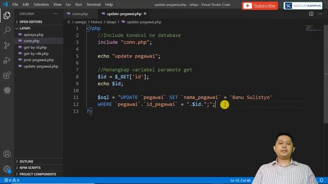 #6 Belajar Membuat API REST dengan method PUT (update) untuk update data pegawai menggunakan PHP смотреть онлайн