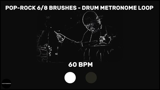 Pop-Rock 6/8 Brushes | Drum Metronome Loop | 60 BPM смотреть онлайн