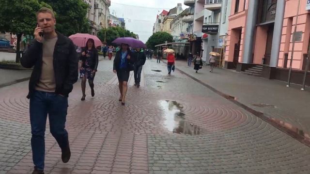 Ивано-Франковск , прогулка по городу. смотреть онлайн