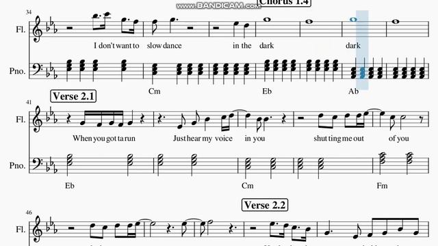 Joji - " Slow Dancing " Flute Sheet Music смотреть онлайн