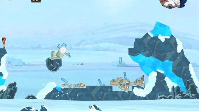 Angry Birds Star Wars 3-8 Hoth Millennium Falcon Gold Medal смотреть онлайн
