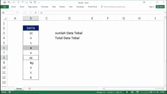 cara menjumlahkan data di excel dengan kriteria font bold смотреть онлайн