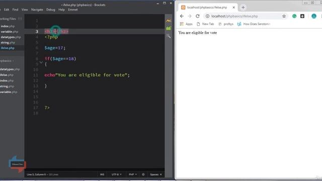 7 | Conditional Statements in PHP | If else in PHP | PHP 8| Intro to PHP for beginners | CODE смотреть онлайн