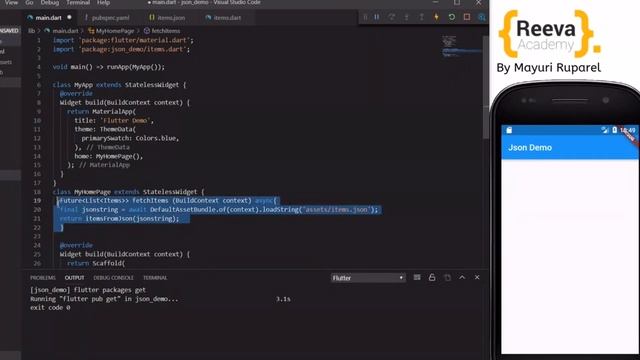 Parse Complex JSON & display on Flutter App FutureBuilder | Learn Flutter with Mayuri Ruparel смотреть онлайн