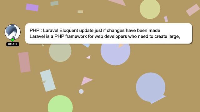 PHP : Laravel Eloquent update just if changes have been made смотреть онлайн