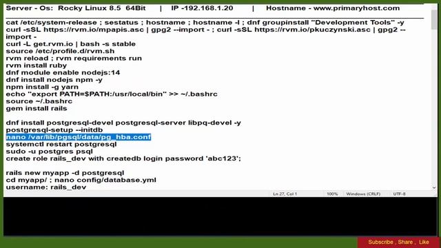 How To Install Ruby on Rails with PostgreSQL on Rocky Linux 8 смотреть онлайн