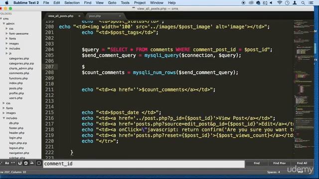 2 Creating a link in comment count & sending a GET Request DISPLAY - PHP COURSE CMS PROJECT смотреть онлайн