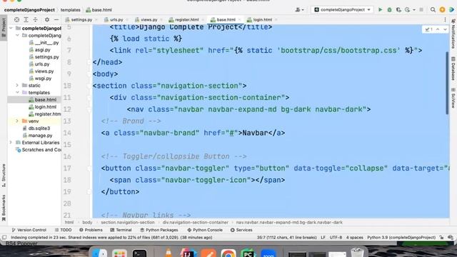 DJANGO CRUD WITH REGISTER AND LOGIN - PT 1 смотреть онлайн