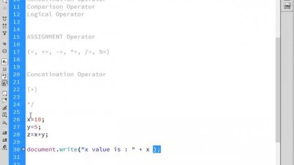 JavaScript Tutorial for Beginners video 4 (Concatination Operator )
