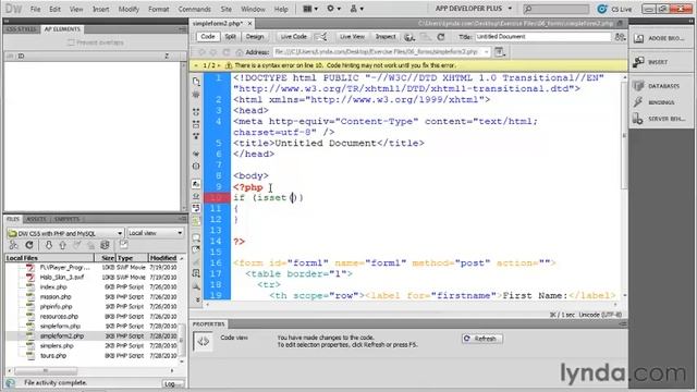 6 2 Handling form submissions with PHP смотреть онлайн