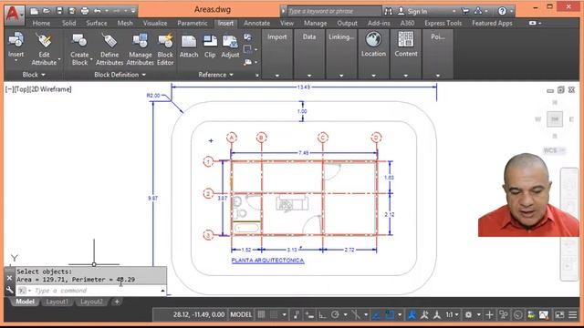 Área de un Objeto en AutoCAD 2018 смотреть онлайн