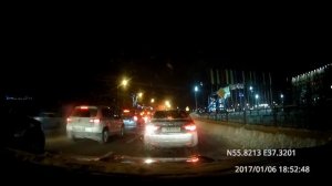 Красногорск - Покровское-Стрешнево 06/01/2017 (timelapse 4x)