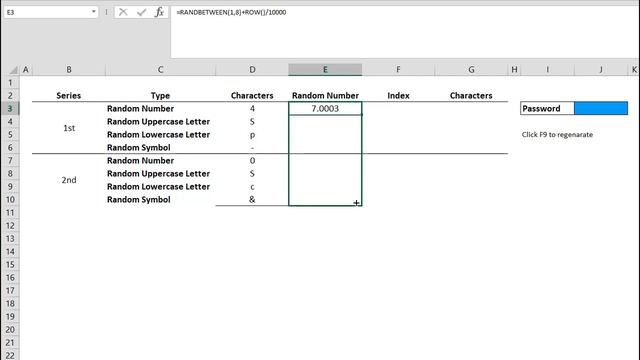 How to create a random secure password in Excel смотреть онлайн