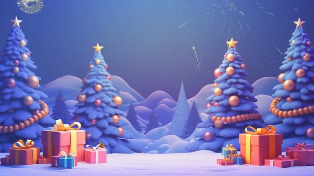 Christmas background Animation video ( No copyright) смотреть онлайн
