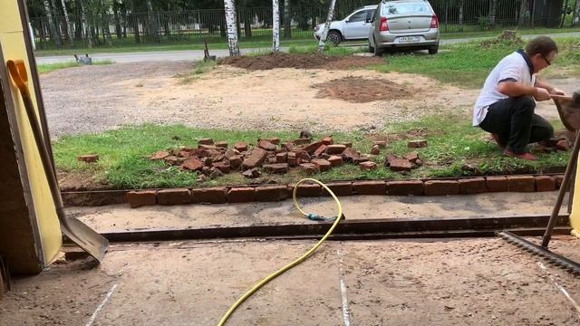 Отмостка гаража своими руками смотреть онлайн