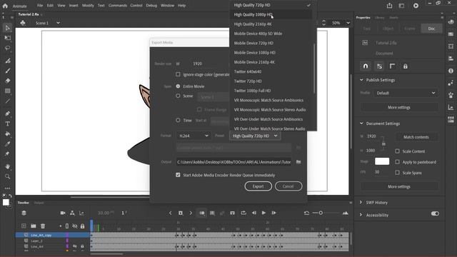 How To Export Your Animation (Adobe Animate Tutorial)